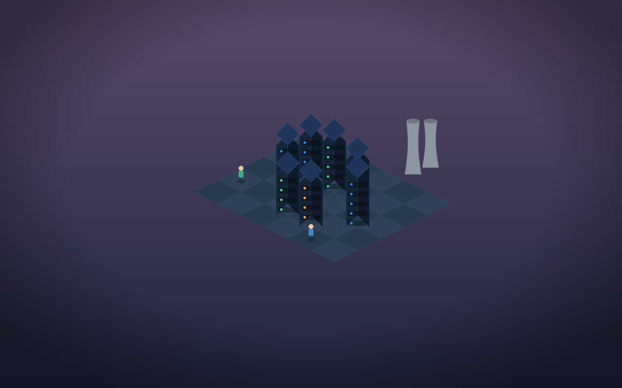 Data Center Fan — a regional data center with cooling towers